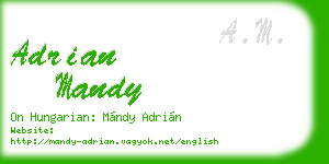 adrian mandy business card
