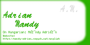 adrian mandy business card